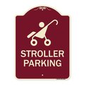 Signmission Reserved Stroller Parking W/ Graphic Heavy-Gauge Aluminum Sign, 24" x 18", BU-1824-22985 A-DES-BU-1824-22985